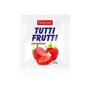 Гель TUTTI-FRUTTI ЗЕМЛЯНИКА серии OraLove одноразовая упаковка 4 г., Россия.