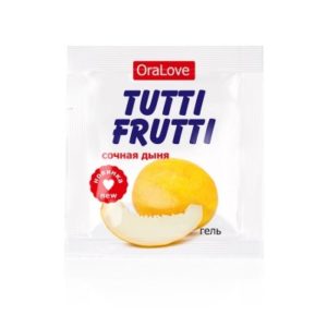 Гель TUTTI-FRUTTI СОЧНАЯ ДЫНЯ серии OraLove одноразовая упаковка 4., Россия.