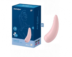 Вакуумно-волновой массажер с вибрацией Satiafyer CURVY 2 PLUS PINK, Германия