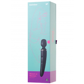 Универсальный вибромассажер Satisfyer Wand-er Woman (BLACK/GOLD) чёрный.