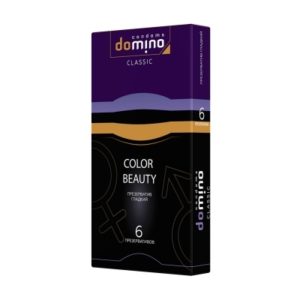 ПРЕЗЕРВАТИВЫ DOMINO CLASSIC COLOUR BEAUTY гладкие цветные (6 шт.)