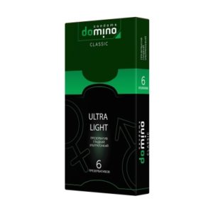 ПРЕЗЕРВАТИВЫ DOMINO CLASSIC ULTRA LIGHT ультратонкие (6 шт.)