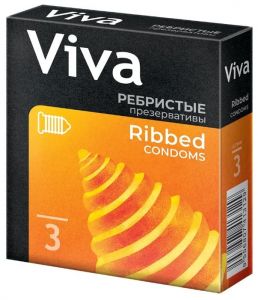 VIVA (ВИВА) ПРЕЗЕРВАТИВЫ РЕБРИСТЫЕ 3 ШТ.