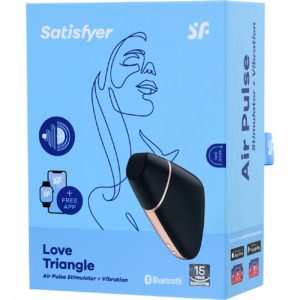 ВАКУУМНЫЙ МАССАЖЕР для клитора с ВИБРАЦИЕЙ Satisfyer "Love TRIANGLE" (черный)