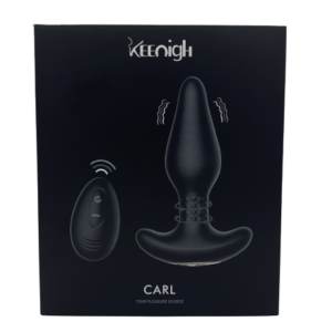 Анальная пробка с вибрацией + шарики KEENIGH "CARL"с пультом, USB, (диаметр 49мм, длина165мм)