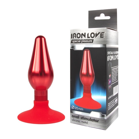 АНАЛЬНЫЙ втулка IRON LOVE, красная (D-3см).