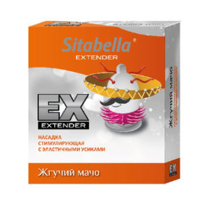Насадка стимулирующая Extender Жгучий мачо с усиками.