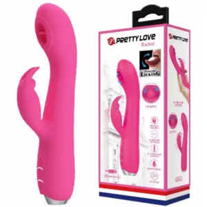Вибратор-кролик Rachel с имитацией оральных ласк Pretty Love  BI-014783-1(USB)