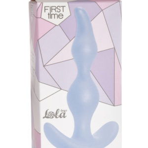 Анальная пробка Bent Anal Plug Blue Lola голубая. (L 11.5см,d 3см).