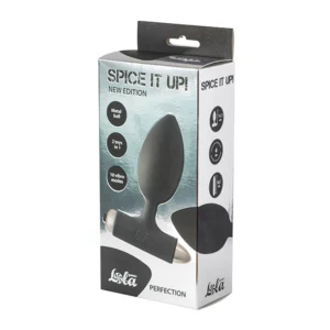 Анальная пробка со смещённым центром тяжести и с вибрацией SPICE IT UP NEW EDITION "PERFECTION"