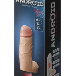 Вибратор реалистик ANDROID LONG ( L 18,5 см; D 5,5 см) киберкожа, мультискоростной.
