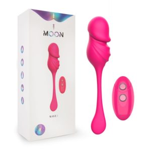 Виброяйцо I-MOON розовый,10 реж.вибрации, L 194 мм D 40 мм, пульт ДУ.(USB).