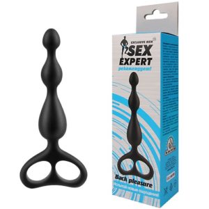 Анальный стимулятор ёлочка SEX EXPERT с кольцом ограничителем L12.5см/D1,8/2,3/3,0см.
