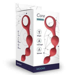Анальный стимулятор "MOONS"с тремя шариками и кольцом. 45гр./L-13 см, D-до 3 см).