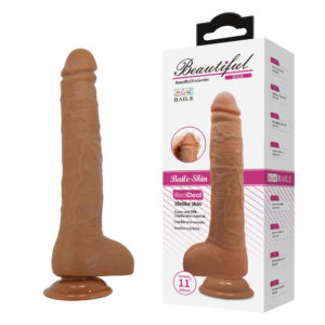 Фаллоимитатор реалистичный с мошонкой (11"), Beautiful "Dick"( L 28см; D 4,2см) Baile BW-008038NR