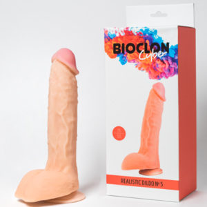 Реалистичный фаллоимитатор Bioclon Cyber с мошонкой № 5., 25см/5,5см. 863140