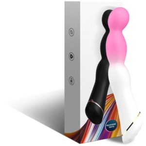 Вибромассажер гибкий для точки G, Silicone Toys. USK-V24,(USB). розово-белый.