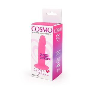 Фаллоимитатор мини на присоске Cosmo,розовый, L10/D2.3.(силикон).CSM-23152