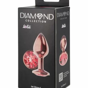 Анальная пробка металлическая "S"«Diamond» с рубиновым кристаллом,Lola Toys,4024-01.