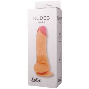 Реалистичный фаллоимитатор на присоске Nudes "Soulful", 19см/3,6см, Lola, 6006-01.