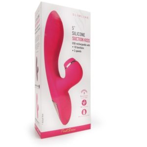 Вибромассажер-кролик с вакуумно-волновой стимуляцией «Suction Kiss Pink Screw», цвет розовый, 3 скорости,10 реж,MK-8802 MAGT
