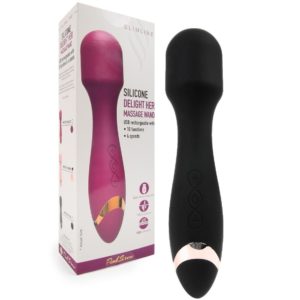 Вибромассажер-вонд «DELIGHT HER», цвет черный, 4 скорости,10 режимов,(USB).MK-5201 BLK.