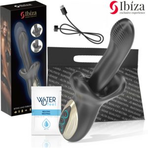 Вибратор мультискоростной «Bitting And Thrusting Vibrator» с эффектом пульсации и посасывания, 23,7см/3,4см,бренд IBIZA (Испания), D-242822