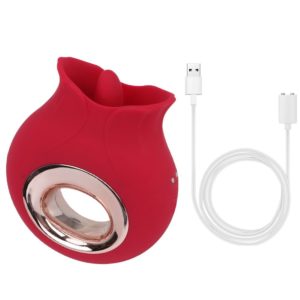 Вибратор с язычком для клитора,10 режимов вибрации,10 режимов ротации,USB.